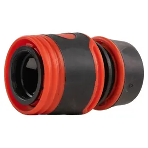 Garden Hose ALL Connectors Fittings Universal Standard Hozelock Compatible Black 2 x Female SoftGrip Connector