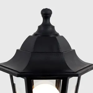 ValueLights Mayfair Traditional Black IP44 Outdoor Garden Lamp Post Lantern Light