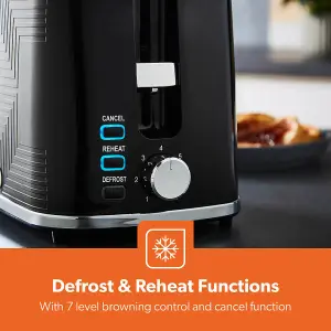 Geepas 1.7L Digital Electric Kettle 2 Slice Bread Toaster & 7.5L Digital Air Fryer Combo Kitchen Set