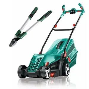 Bosch Electric Rotary Lawnmower Rotak Mower 36cm 1350w 40L + Long Handled Lopper