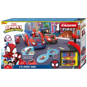 Marvel Spiderman Race Track Playset for Toddlers, Toy Cars with Remote Controller - 93CM Long Track