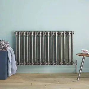 Acova Raw metal 4 Column Radiator, (W)1042mm x (H)600mm