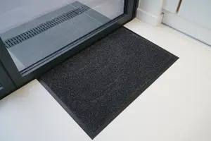 Non Slip Absorbent Dirt Trapper Rubber Edged Door Mats Anthracite 40x60 cm