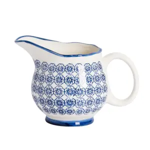 Nicola Spring - Hand-Printed Milk Jug - 300ml - Navy