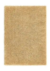 Ochre Polyester Rug, Modern Shaggy Rug with 50mm Thick, Handmade Rug, Ochre Rug for Bedroom, & DiningRoom-140cm X 200cm