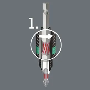 Wera - Bit-Box 20 BTH PZ, PZ 2 x 25 mm, 20 pieces - 05057762001