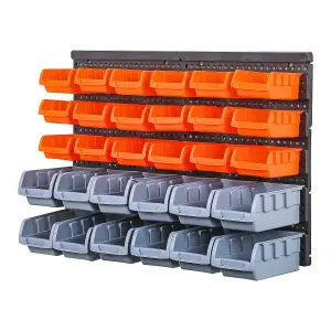 30pc Wall Mounted Backboards Which The Storage Bins - Diy Shed Storage Box Rack Plastic Drawers - Garage Shelving Units