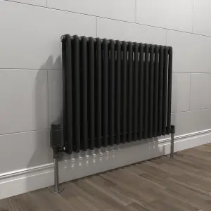 Nes Home 828 X 600 mm Matte Black Double Traditional Radiator