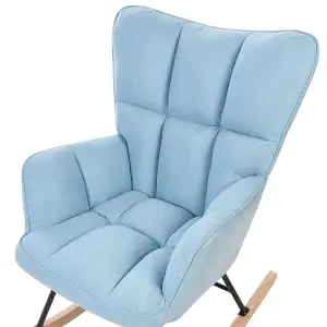 Rocking Chair OULU Fabric Light Blue