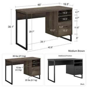 Candon Writing Desk Medium in Brown