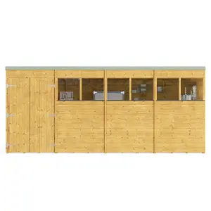 BillyOh Expert Tongue and Groove Pent Workshop - 16x8 - Windowed