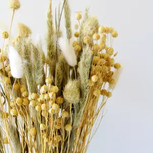 Mini Dried Flower Bouquet - Neutral Tones - 50cm in Height - For Home Décor - Flower Arranging