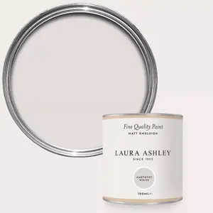 Laura Ashley Amethyst White Matt Emulsion Paint Sample