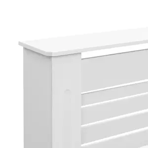 Radiator Cover White 152x19x81.5 cm MDF - Sturdy and Durable