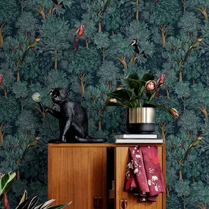 Amazonia Botanist Wallpaper Teal Holden 91251