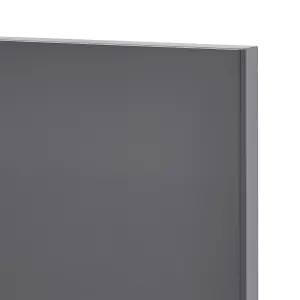 GoodHome Stevia Gloss anthracite Slab 2 drawer front, bridging door & bi fold door 600mm