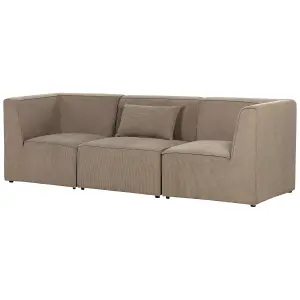 3 Seater Modular Jumbo Cord Sofa Taupe LEMVIG