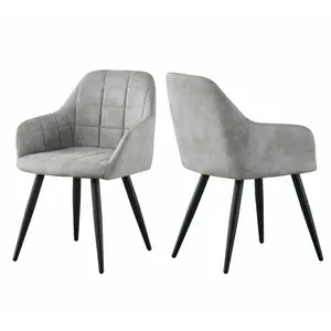 Aliauna Upholstered Armchair (Set of 2) Light Grey