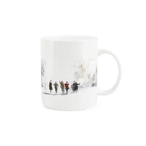 Purely Home Christmas House Mug - Winter Scenery Xmas Gift/Present Bone China Cup