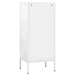 Berkfield Storage Cabinet White 42.5x35x101.5 cm Steel