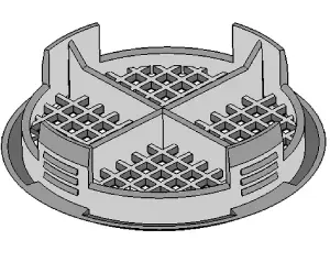 Pack of 8 fiXte 70mm Lattice Design Black Plastic Push in Circular Soffit Vents Roof Air Vents