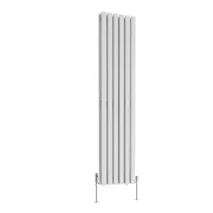 Rinse Bathrooms 1800 x 410mm White Vertical Designer Radiator Rad Double Column Radiator Rad Rectangular Flat Panel