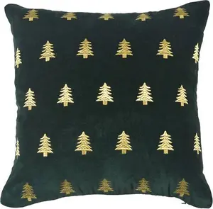 Green & Gold Christmas Tree Indoor Christmas Cushion (l)43cm X (w)43cm