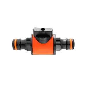 Garden Hose ALL Connectors Fittings Universal Standard Hozelock Compatible Black In-Line Valve