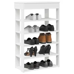 Berkfield Shoe Rack White 60x30x98 cm Engineered Wood