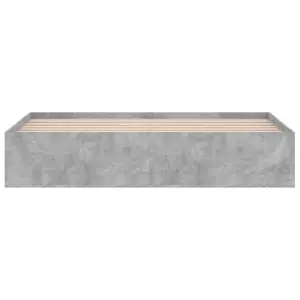 Berkfield Bed Frame Concrete Grey 180x200 cm Super King Size