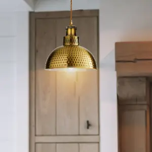 Kronos 1 - Light Dome Pendant Yellow Brass