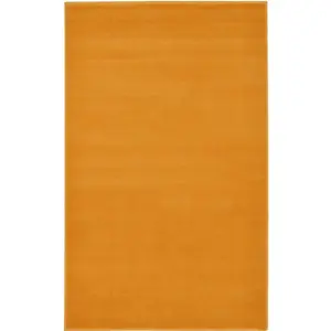 Maestro Collection Solid Design Rug in Ochre