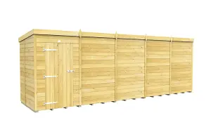 20 x 5 Feet Pent Shed - Single Door Without Windows - Wood - L147 x W589 x H201 cm