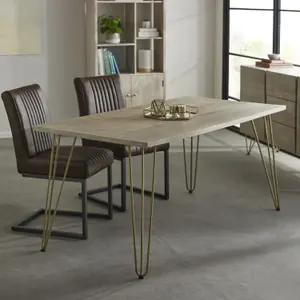 Dallas Mango Wood Rectangular Dining Table Set With 4 Chairs