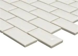 Trentie Mini Metro White Mosaic Tile - House of Mosaics