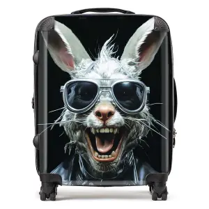 Funky Rabbit Face Suitcase - Large