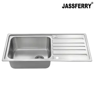 JASSFERRY Kitchen Sink Welding Stainless Steel Bowl Reversible Drainer, 1000 X 500 mm