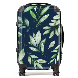 Watercolor Leaves Suitcase - Cabin