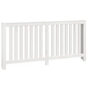 Radiator Cover White 169x19x84 cm Solid Wood Pine