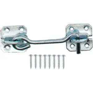 EAI Long Cabin Hook Strong Hold Back Gate or Door Hook Wire Pattern Steel - 200mm - Zinc