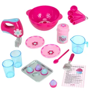 Sophia's by Teamson Kids Baking Accessories and Apron Set for 18" Dolls, Pink