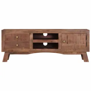 Berkfield TV Cabinet 110x30x40 cm Rough Mango Wood