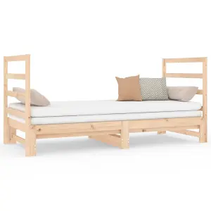 Berkfield Pull-out Day Bed 2x(90x190) cm Solid Wood Pine