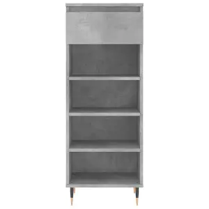 Shoe Cabinet Concrete Grey 40x36x105 cm Engineered Wood