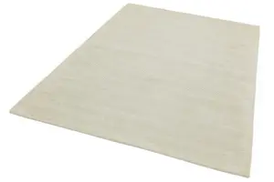 Plain White Modern Handmade Rug For Dining Room Bedroom & Living Room-100cm X 150cm