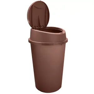 45L Touch Top Kitchen Bin Plastic Kitchen Household Rubbish Recycling Waste Bin Dustbin, Rose Gold Kitchen Bin