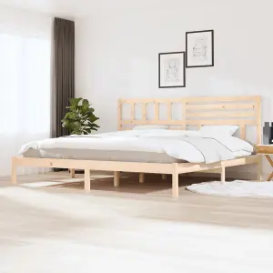 Berkfield Bed Frame Solid Wood Pine 180x200 cm 6FT Super King