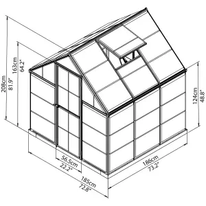 Palram - Canopia Harmony Green 6x6 Greenhouse