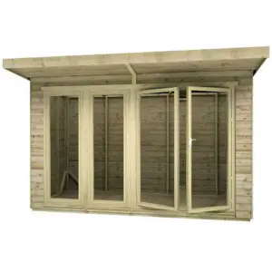 14ft x 8ft (4.26m x 2.43m) Wooden Garden Room 16mm Tongue and Groove (16mm Tongue and Groove Floor and Roof) (14 x 8) (14x8)