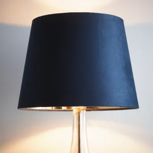 Navy Velvet Empire Shade for Ceiling and Table Lamp 12 Inch Shade